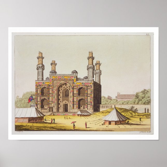Poster The Tomb of the Mughal Temperor Akbar, from 'Le Co (Devant)