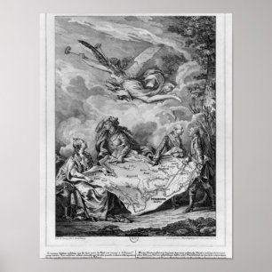 Poster The Troelfth Cake, first partition of Poland