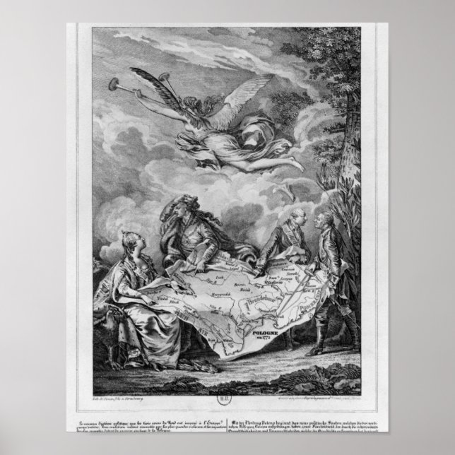 Poster The Troelfth Cake, first partition of Poland (Devant)