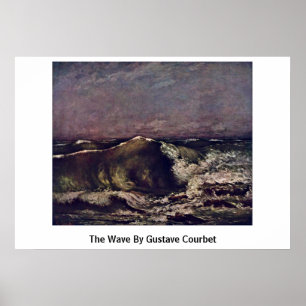 Poster The Wave By Gustave Courbet