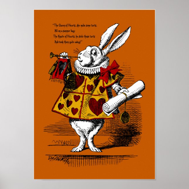 Poster The White Rabbit Print (Devant)