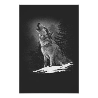 Poster The wolf's breast in nature at