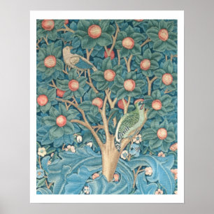 Poster The Woodpecker Tapestry, detail of the woodpeckers