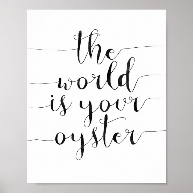 Poster The World Is Your Oyster (Devant)