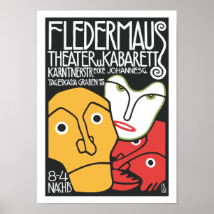 Poster Théâtre et cabaret vintage