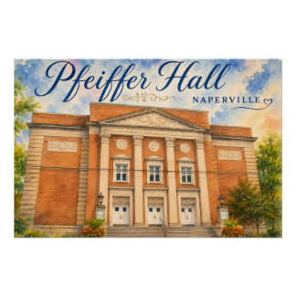 Poster Théâtre Pfeiffer Hall Naperville Illinois souvenir