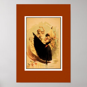 Poster Théâtre Vintage Deux Danseurs