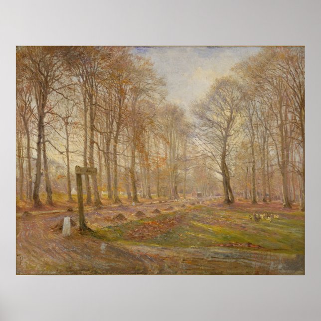 Poster Theodor_Philipsen_-_deer park copenhagen (Modifié) (Devant)