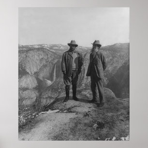 Poster Theodore Roosevelt et John Muir sur Glacier Point