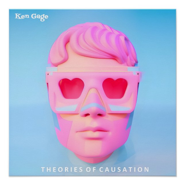 Poster Théories Ken Gage de la causation Vaporwave Album  (Devant)