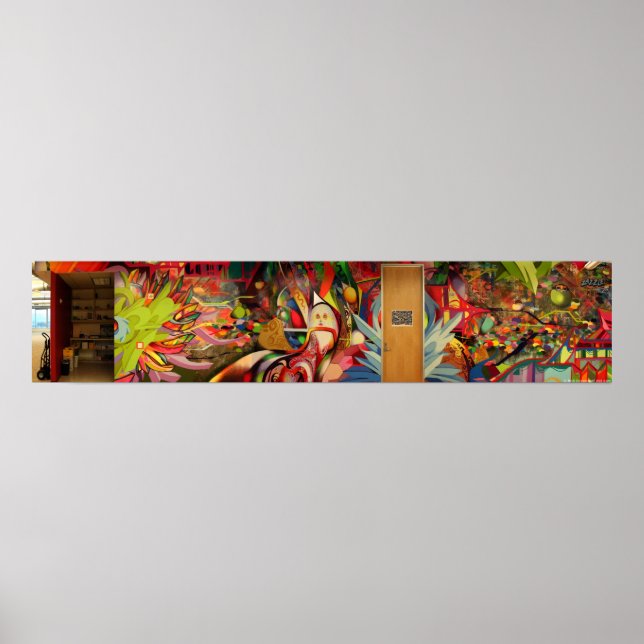 Poster Thérapie de couleur murale @ Zazzle (Devant)