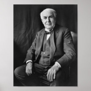 Poster Thomas Edison - Inventeur et homme d'affaires