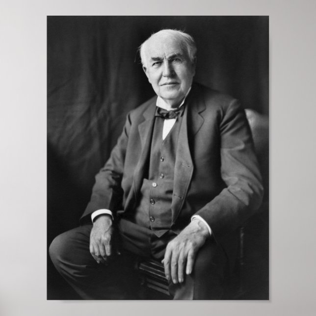 Poster Thomas Edison - Inventeur et homme d'affaires (Devant)