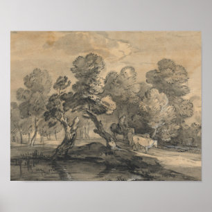 Poster Thomas Gainsborough - Paysage boisé