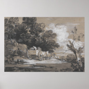 Poster Thomas Gainsborough - Paysage boisé