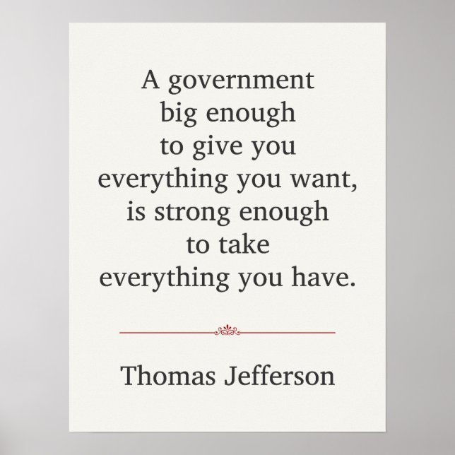 Poster Thomas Jefferson Quote (Devant)