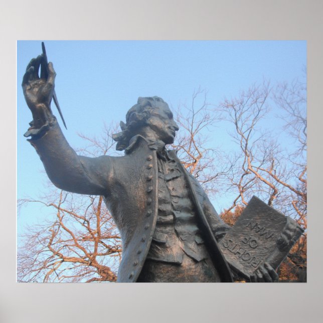 Poster Thomas Paine Tenant Le Livre Des Droits De  (Devant)