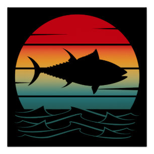 Poster Thon en conserve vintage