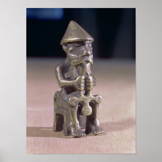 Poster Thor avec un marteau, statuette trouvée en Islande (Devant)