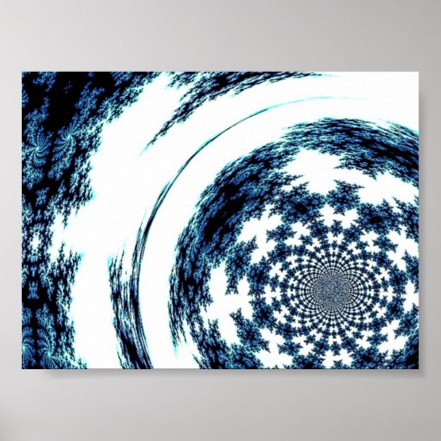 Poster Threads de rotation bleue (Devant)