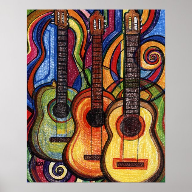 Poster Three Guitars (Devant)