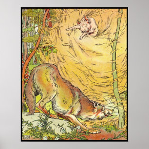 Poster Three Little Pigs: He Blew the House In