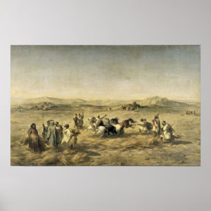 Poster Threshing Wheat in Algérie, 1853