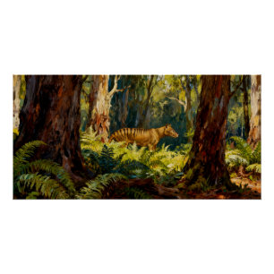 Poster Thylacinus cynocephalus – Thylacine de Tasmanie