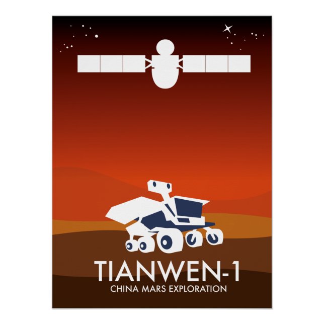 Poster Tianwen-1 L'art spatial chinois (Devant)