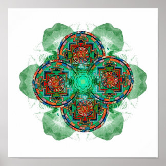 Poster tibétain Tantric Mandala