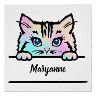 Poster Tie Dye Kitty