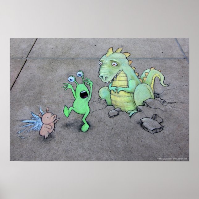 Poster Tiens, Dragons (Devant)