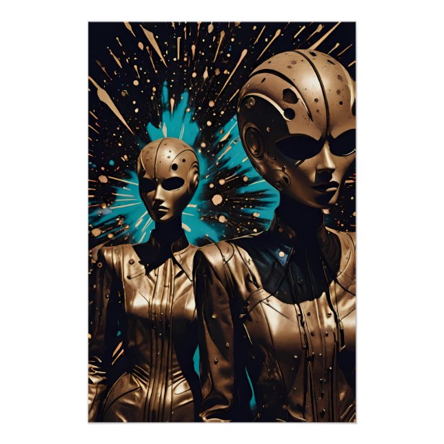 Poster Tiffany Twisted Twins - Ken Gage Surreal Art (Devant)