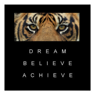 Poster tiger eyes performance motivation citation
