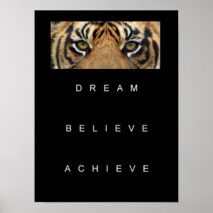 Poster tiger eyes performance motivation citation