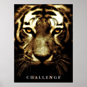 Poster Tiger Eyes Wild Animal Art Challenge Inspiration