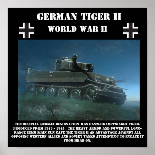 Poster Tiger II allemand lourd - Imprimer