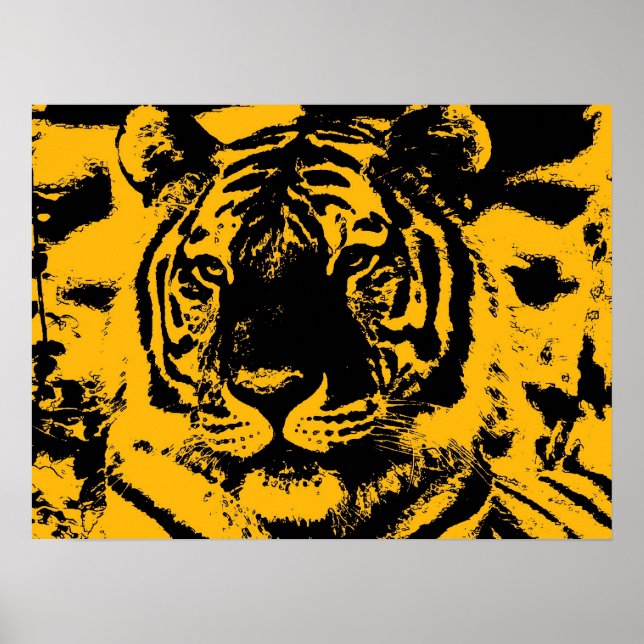 Poster Tiger Imprimer - Pop Art Style Tigers Poste (Devant)