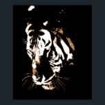 Poster Tiger Imprimer - Posters Tiger Face Pop Art<br><div class="desc">Style Pop Art Black & White Tiger Image Posters Images - Wild Big Cats Pop Art Images</div>