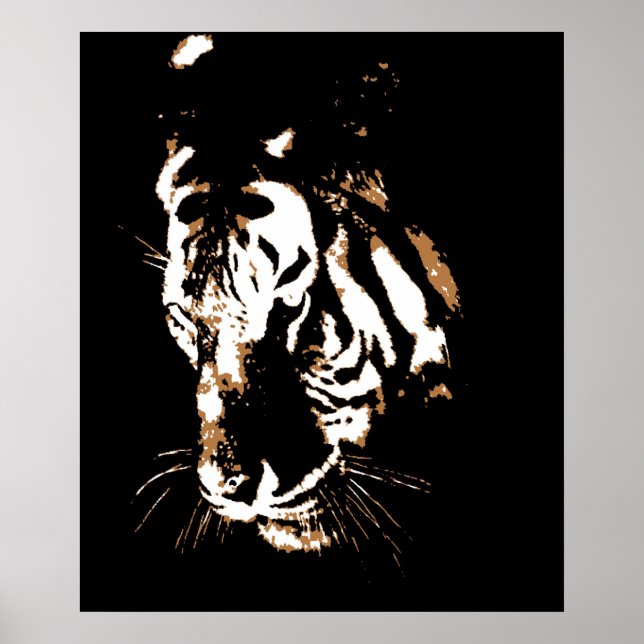 Poster Tiger Imprimer - Posters Tiger Face Pop Art (Devant)
