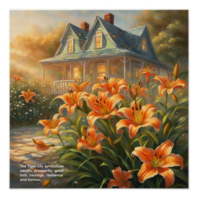 Poster Tiger Lily Symbolism (Devant)