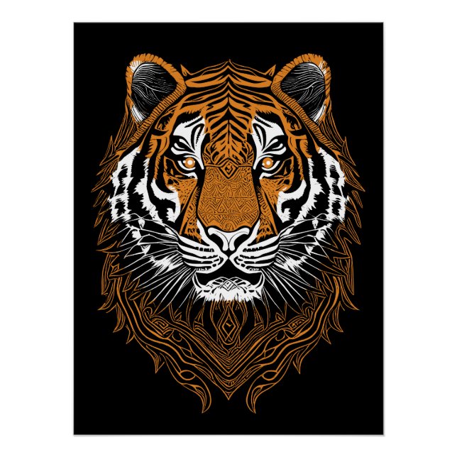Poster Tigre détaillé (Devant)