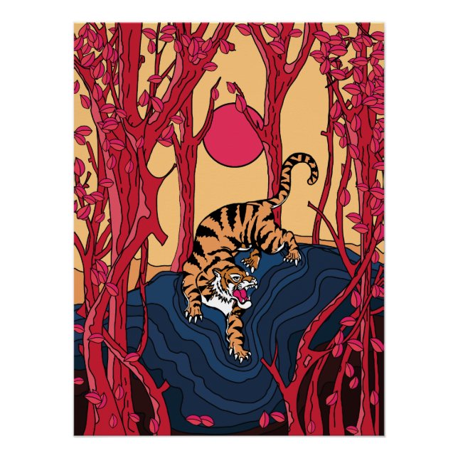 Poster Tigre Japonais (Devant)