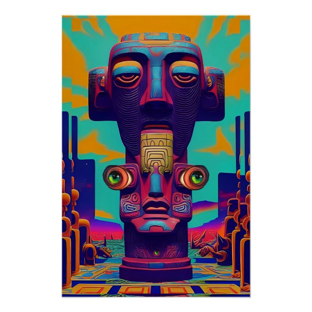 Poster Tiki Droite ou Ne pas Tiki du tout (Devant)
