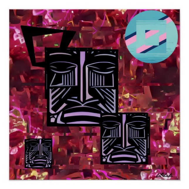 Poster Tiki récursif (Devant)
