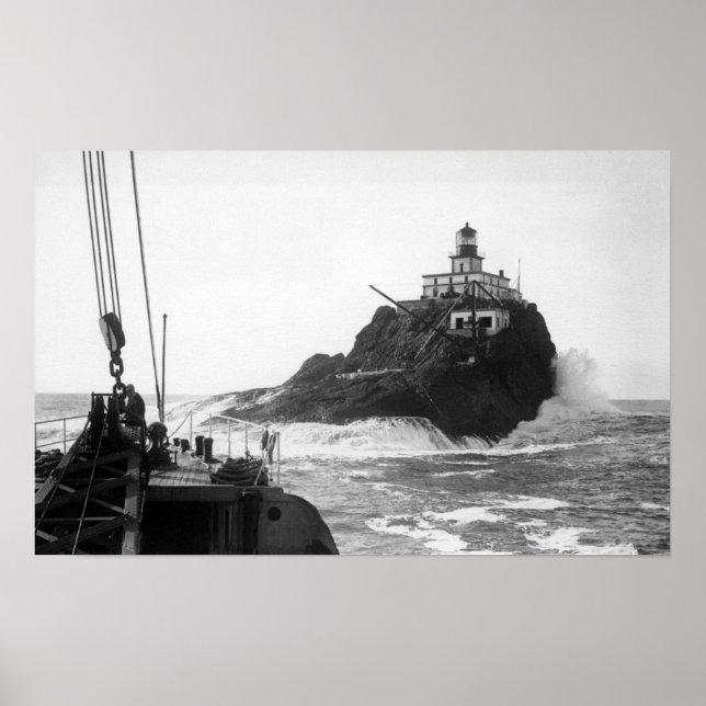 Poster Tillamook, Oregon Lighthouse, photo du navire (Devant)
