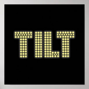 Poster TILT Pinball #7 Conception minimaliste