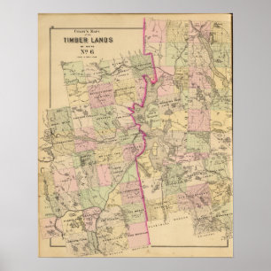 Poster Timber lands 6 Map