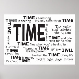 Poster - Time Proverbes