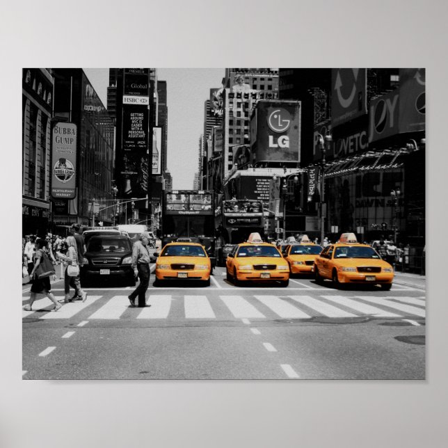 poster times square (yellow cab) (Devant)